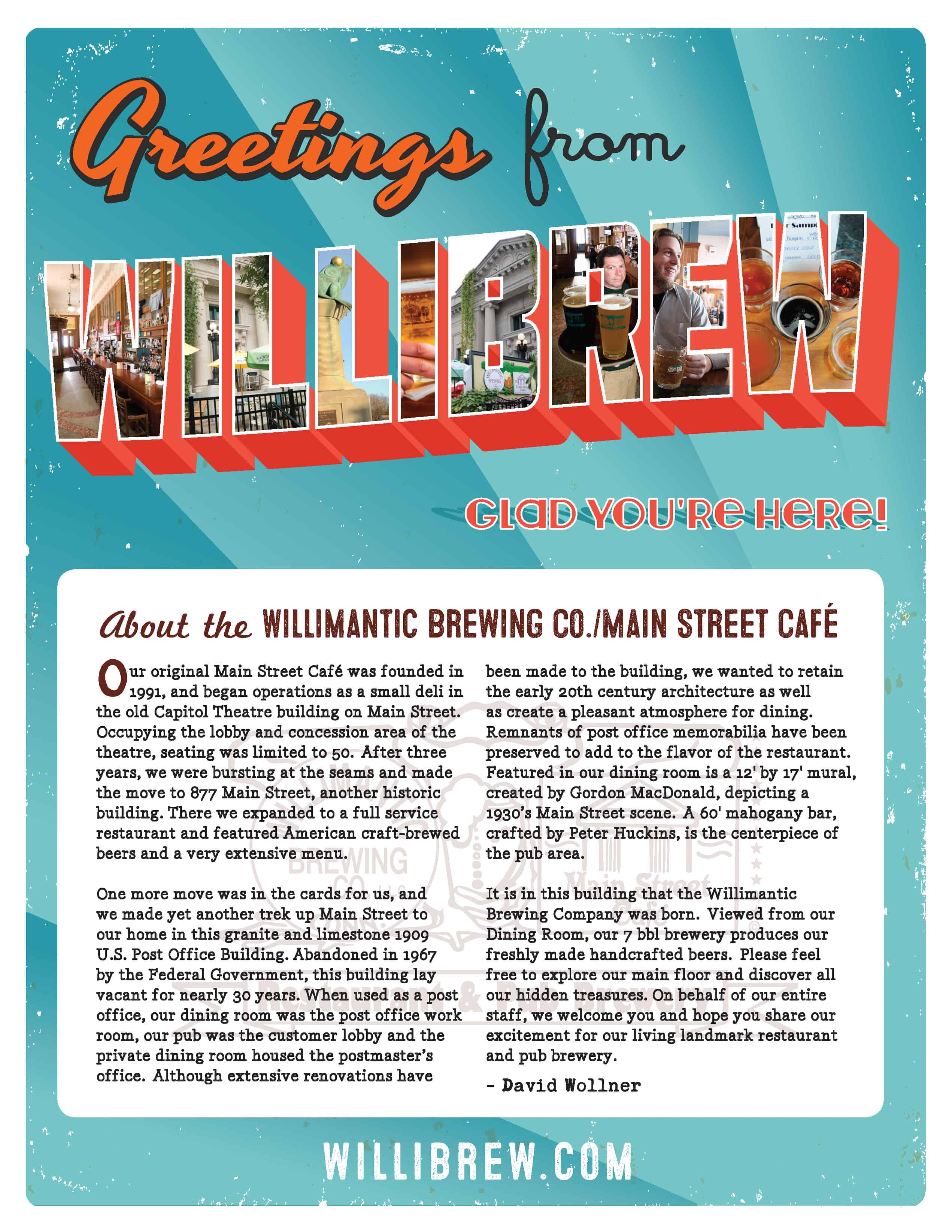 Our Menu - Willimantic Brewing Company